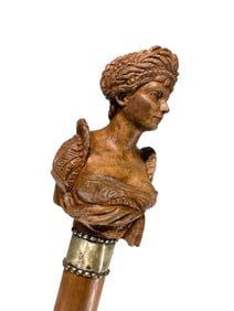 Woman Handle & Silver Walking Stick