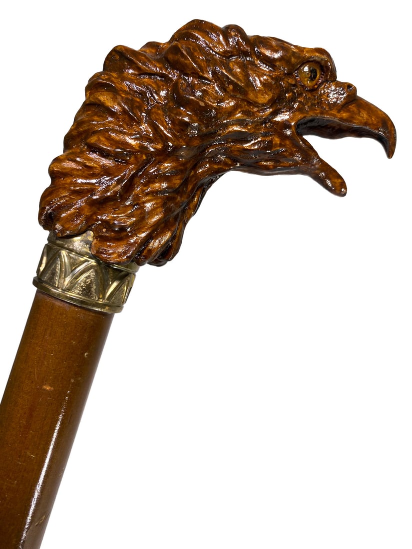 Eagle  Handle & Sterling 925 Walking Stick (1 of 4)