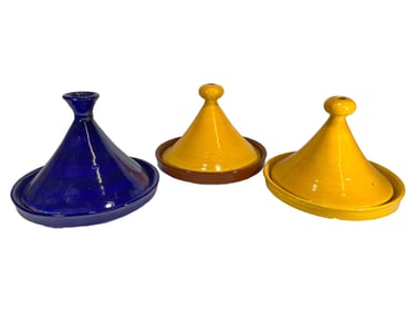 3 Moroccan Ceramic Tagine Service Dishes
