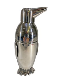 Viski Penguin Chrome Martini Cocktail Shaker