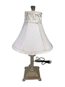 Marked B & H Silverplated Metal Table Lamp