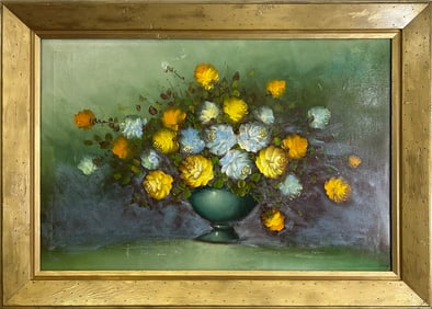 Vtg Oil on Canvas Still Life Painting
