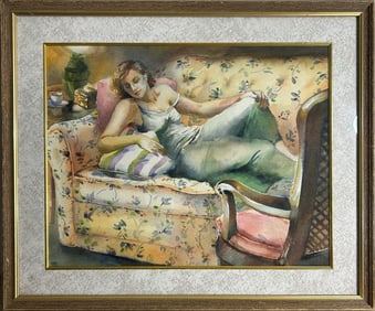 Signed HINE, 1996 Watercolor Painting