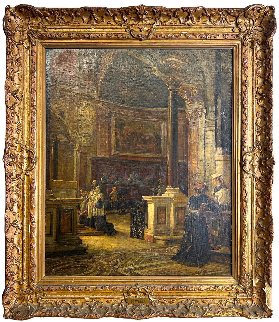 Marie Philips-Weber (1845-1942) Oil on Canvas (1 of 8)