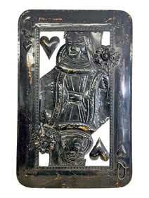 Queen of Hearts Card Metal Plaque