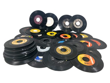 Vintage 7 inches Set of 49 Single Vinyl Collection