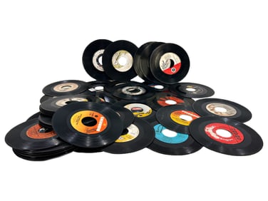 Vintage 7 inches Set of 49 Single Vinyl Collection