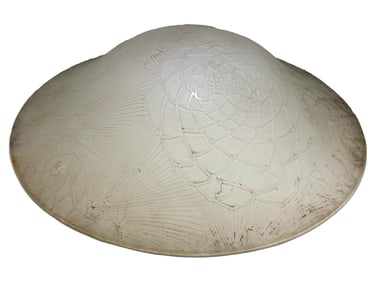 Art Deco French Glass Chandelier Shade
