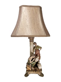 Antique Probably Royal Dux Porcelain Lamp