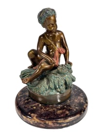 Colorful Patinated Bronze Sculpture Reproduction