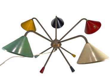 1950 Angelo Lelli Style Atomic Colorful Lamp