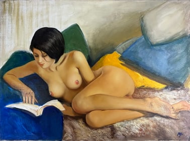 Marc Olivier GREGOIRE (1897-1991) French Nude Oil on Canvas