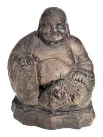 Vintage Buddha Plaster Statue