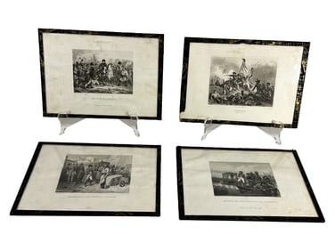 4 Vintage French Napoleon Engravings