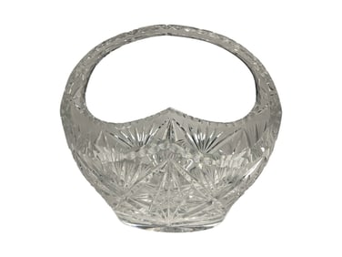 Vintage Lead Crystal Basket