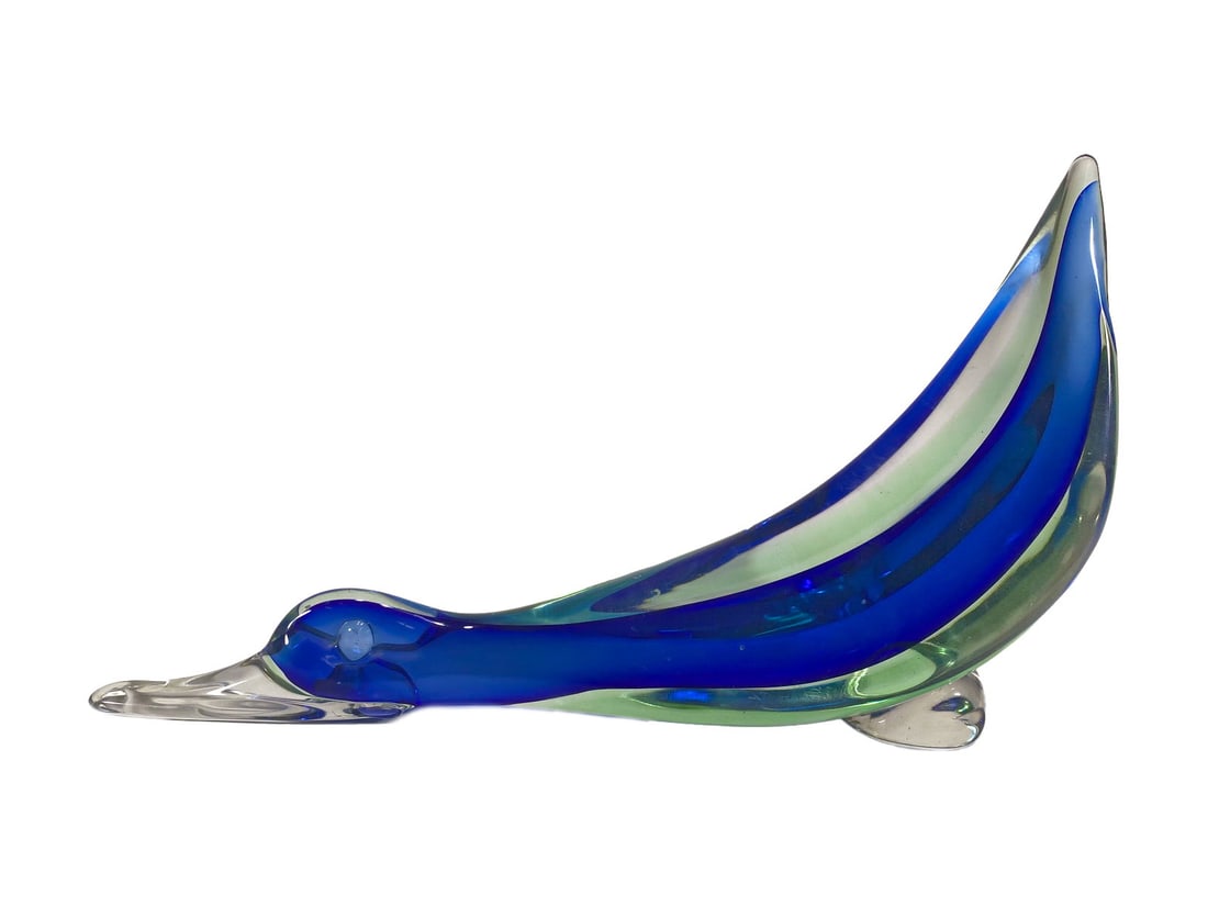 Mid Century Murano Glass Duck Fig