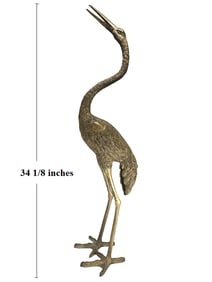 Large Heron Bronze Sculpture