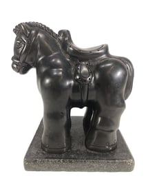 After Fernando Botero Bronze & Marble Statue Copy