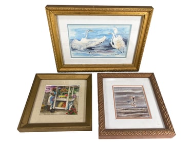 3 Signed Watercolor Small Paintings