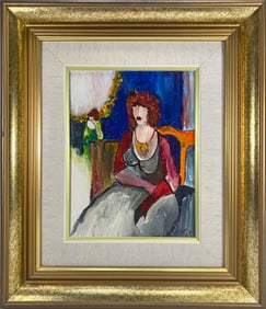 Itzchak Tarkay Style Oil on Canvas