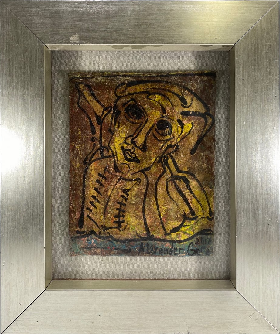 Alexander GORE (1958) Russian/American Painting: Alexander GORE (1958) Russian/American Painting. 18 3/8 x 15 1/4 x 2 in framed.Good condition. Local Pick up call one day before to make an appointment. TO SHIP THIS ITEM IN USA OR INTERNATIONAL, PLEA