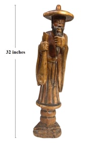 Antique Large Chinese Wood Sculpture