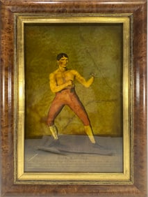 Jack Randall, Boxer Print Under Cracked Glass