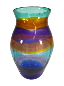 Bruce PIZZICHILLO & Dari GORDON Art Glass Vase