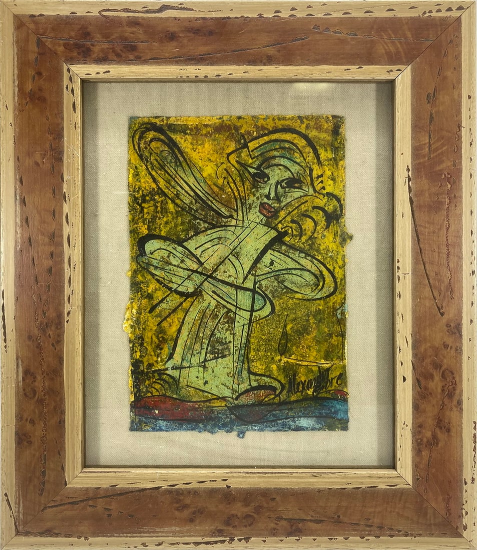 Alexander GORE (1958) Russian/American Painting: Alexander GORE (1958) Russian/American Painting. 19 x 16 x 3/4 in framed.Good condition. Local Pick up call one day before to make an appointment. TO SHIP THIS ITEM IN USA OR INTERNATIONAL, PLEASE CON