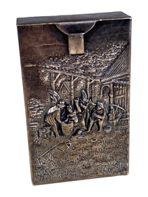 Vintage Danish Silverplate Cigar Case