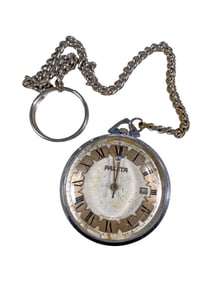 Vintage Raketa URSS Calendar Pocket Watch