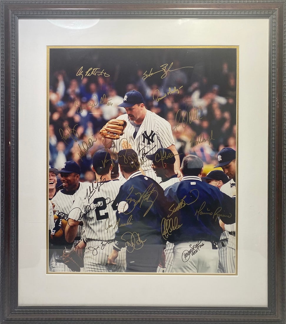 NY Yankees Signed Championship Poster (1 of 7)