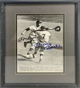 Johnny Logan & Mick Mantke Baseball Players Photo