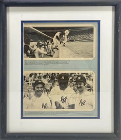 NY Yankees Players Old Printed Photo