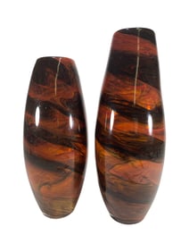 2 Italian Murano Art Glass Vases
