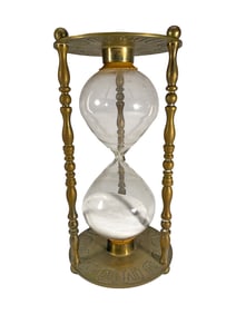 Vintage Zodiac Bronze & Glass Sand Clock