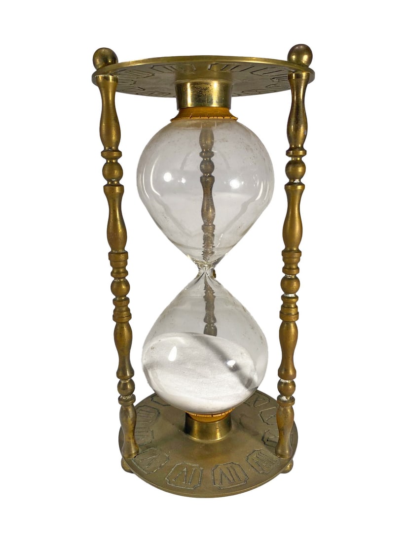 Vintage Zodiac Bronze & Glass Sand Clock (1 of 4)
