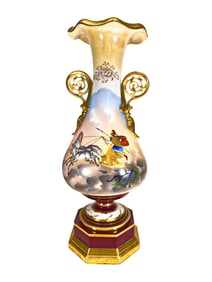 Vintage French 20 inches Porcelain Urn