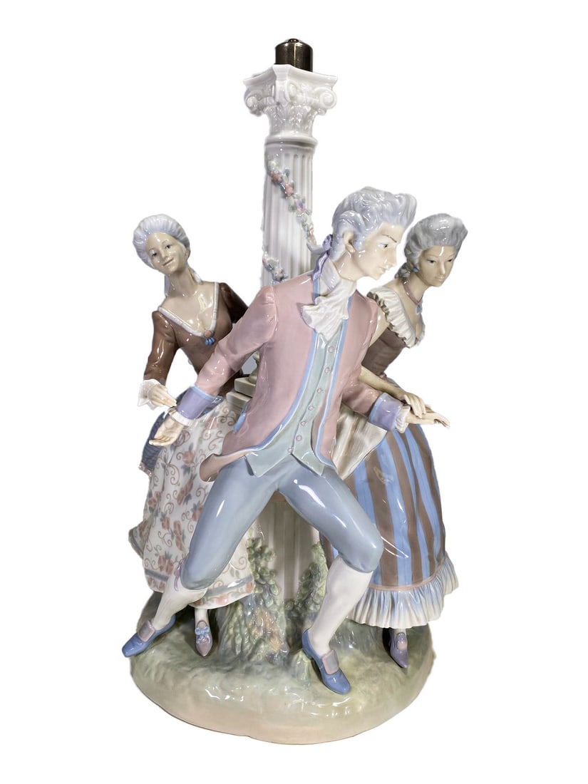 Lladro, Spain La Tarantela Porcelain Lamp (1 of 12)
