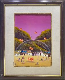 Signed SANIF Acrilyc on Canvas Painting