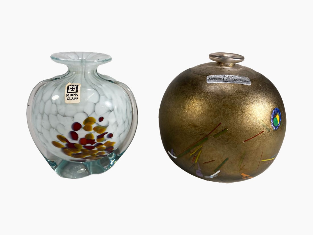 Kosta Boda & Mdina Glass Vases (1 of 6)