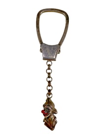 Italian Silver Clown Key Ring by Sorini
