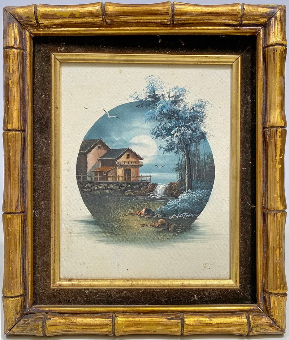 Vintage Oil on Canvas by Nathan Winter (1 of 5)