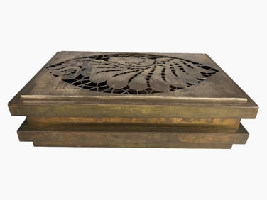 Antique Bronze Open Work Lid Box