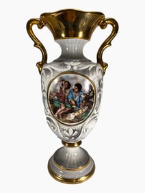 Ceramica Le Torri, Italy Porcelain Urn