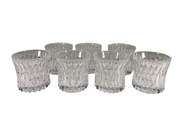 Set of 7 Crystal Wiskey Glasses