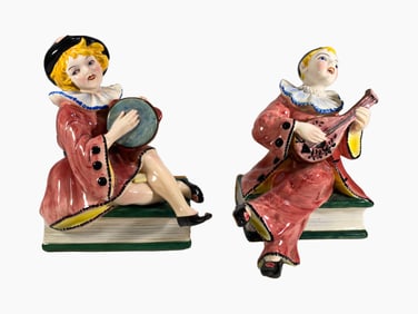 Torino, Italy Porcelain Bookends