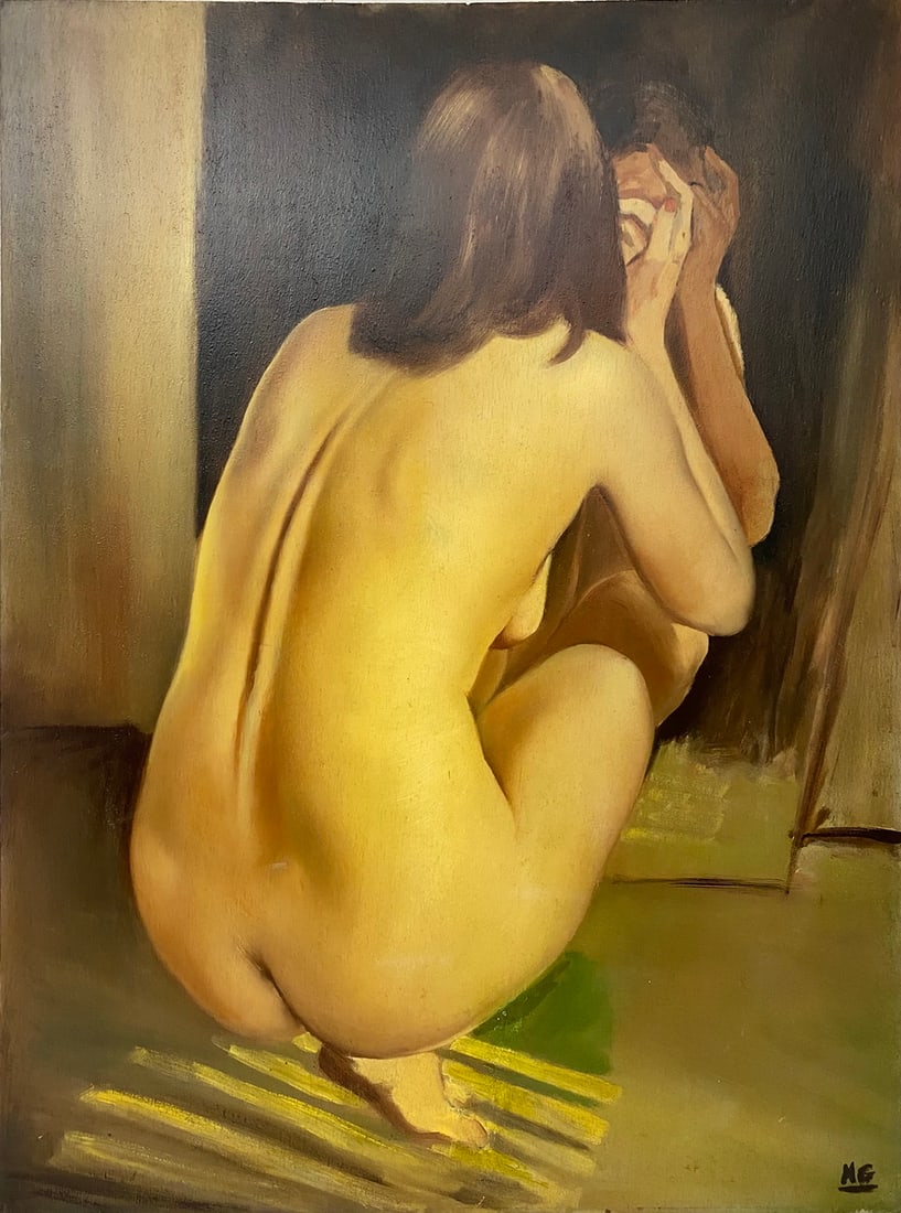 Marc Olivier GREGOIRE (1897-1991) French Nude Oil on Board: Marc Olivier GREGOIRE (1897-1991) French Nude Oil on Board. 31 3/4 x 23 1/2 in.Good Condition. Local Pick up call one day before to make an appointment. TO SHIP THIS ITEM IN USA OR INTERNATIONAL, PLEA