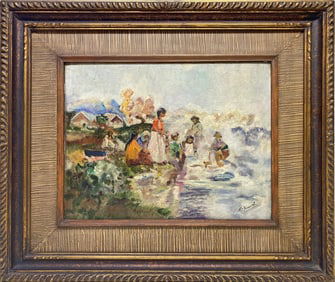 Vintage Oil on Board Painting, signed