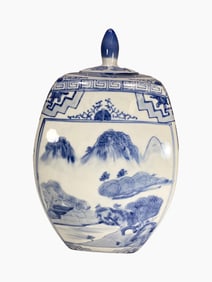 Chinese Blue & White Porcelain Jar